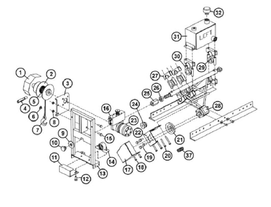 SA12 Hydraulic Winch Assembly  (10QX) Parts By Allen Engineering
