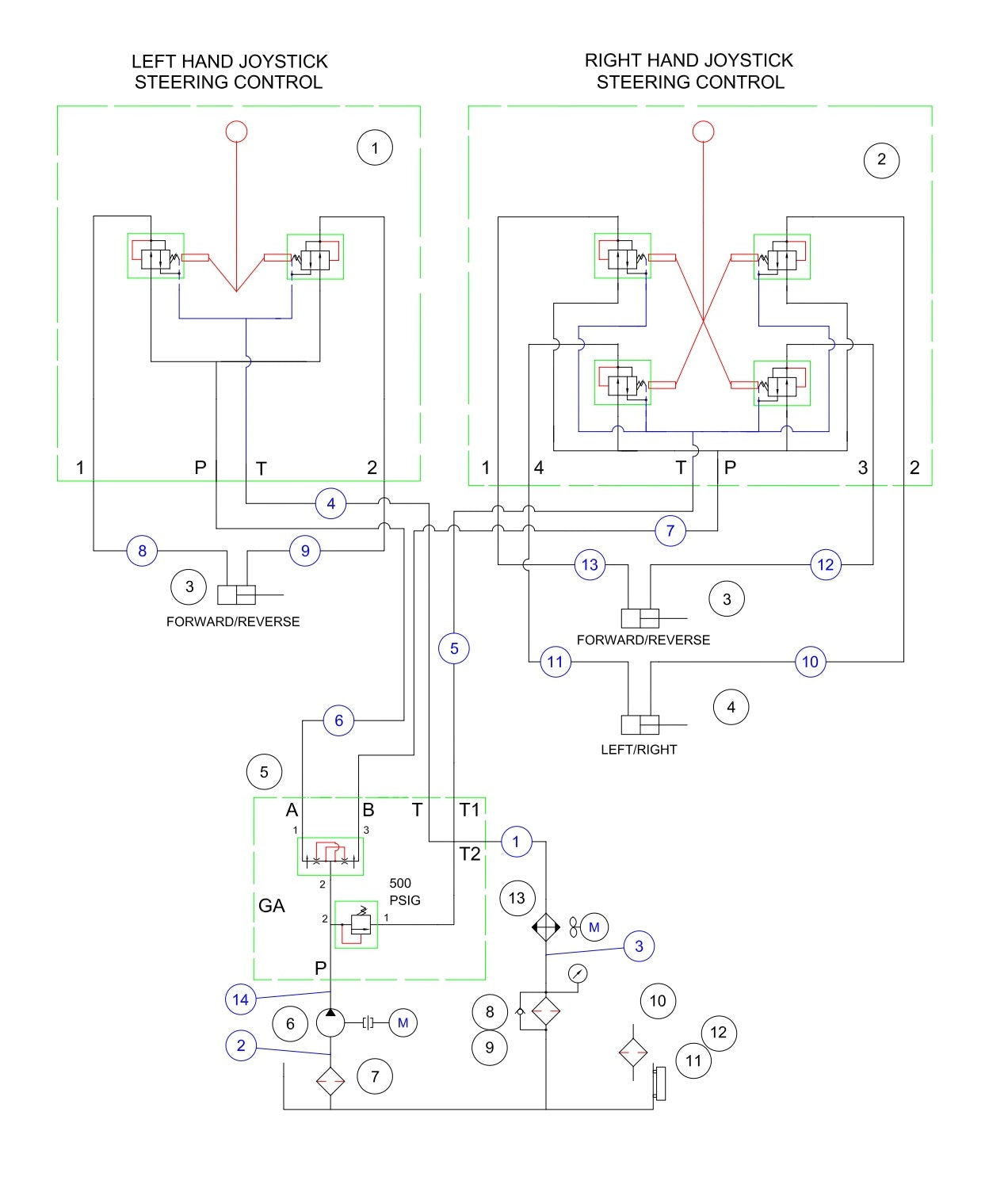 MP245 Mechanical Pro Riders Hydraulic Schematic Assembly Parts by Allen Engineering