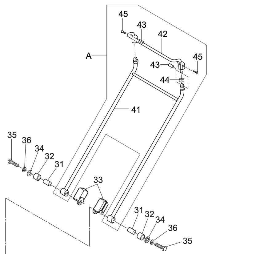 Handle Assembly Parts for MVC88 Plate Tampers