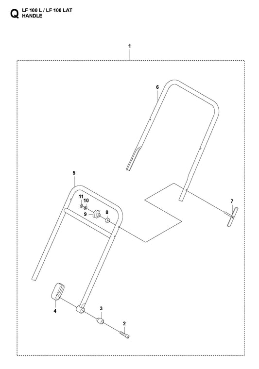 Handle Parts For LF 100 LAT Diesel By Husqvarna