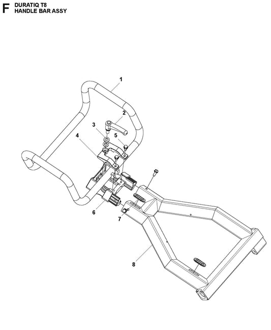 Handle Bar Assembly Parts For HTC T8 By Husqvarna