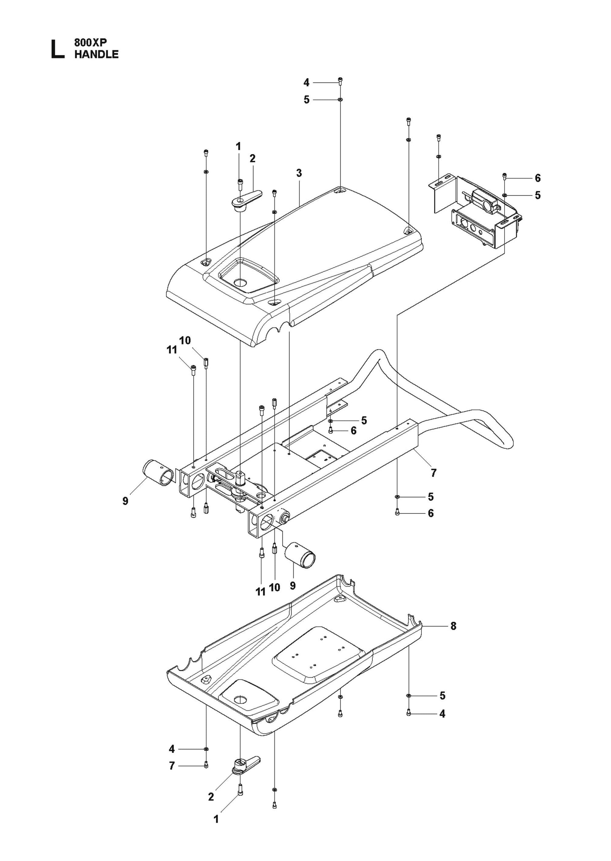 Handle Parts For HTC 800 XP By Husqvarna
