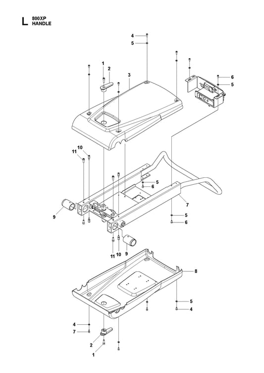 Handle Parts For HTC 800 XP By Husqvarna