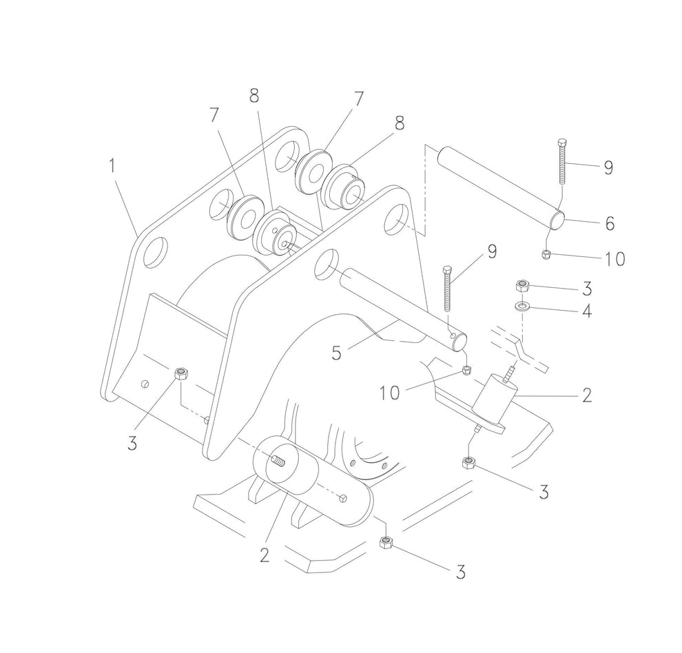 Hanger Bracket and Mounting Assembly fig 1 Parts For HP35 By FRD