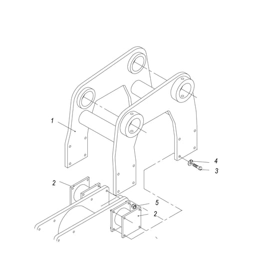Hanger Bracket and Mounting Assembly fig 1 Parts For HP135 II By FRD