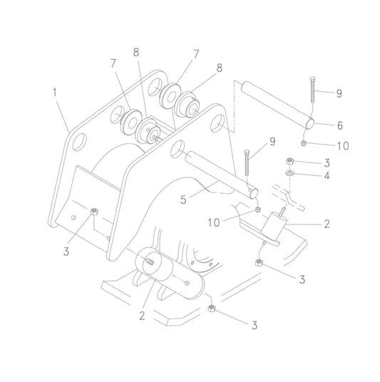 Hanger Bracket and Mounting Assembly fig 2 Parts For HP35 By FRD