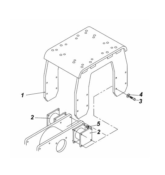Hanger Bracket and Mounting Assembly fig 2 Parts For HP135 II By FRD
