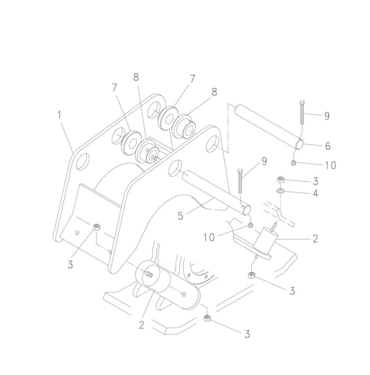 Hanger Bracket and Mounting Assembly fig 3 Parts For HP35 By FRD