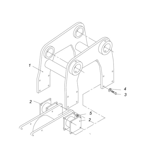 Hanger Bracket and Mounting Assembly fig 3 Parts For HP135 II By FRD
