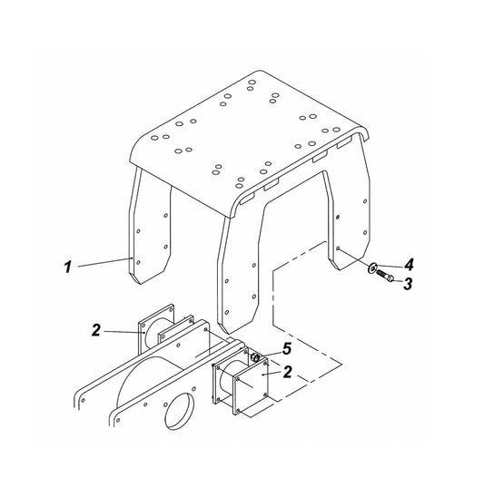Hanger Bracket and Mounting Assembly fig 4 Parts For HP135 II By FRD