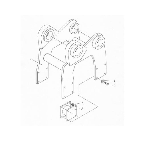 Hanger Bracket and Mounting Assembly fig 5 Parts For HP135 II By FRD