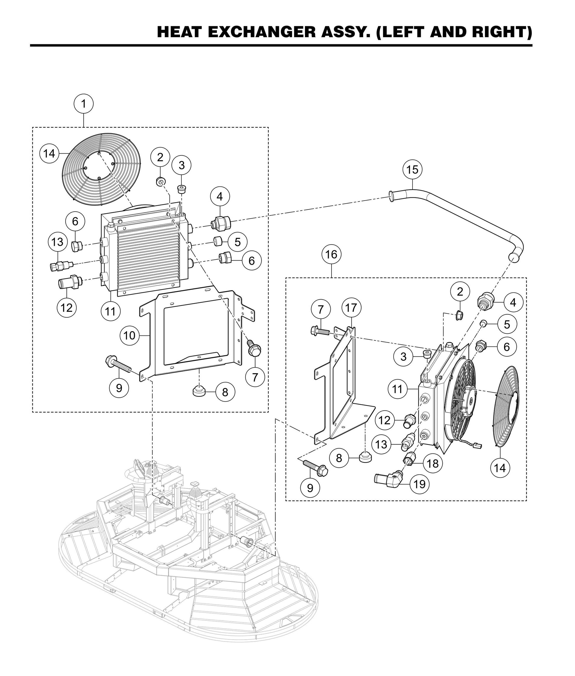 STXDF Heat Exchanger Assembly (Left and Right)