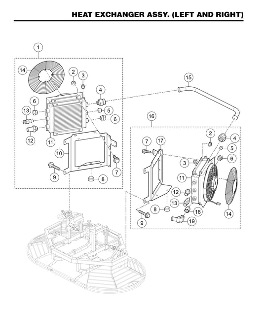 STXDF Heat Exchanger Assembly (Left and Right)