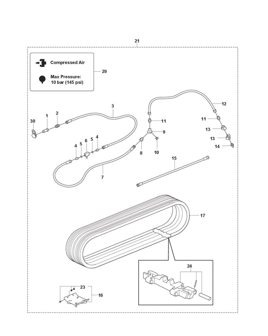 Heat Package Parts for DXR 250 By Husqvarna
