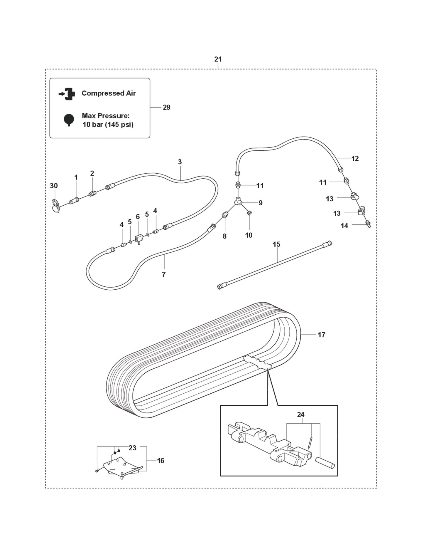 Heat Package Parts for DXR 310 By Husqvarna