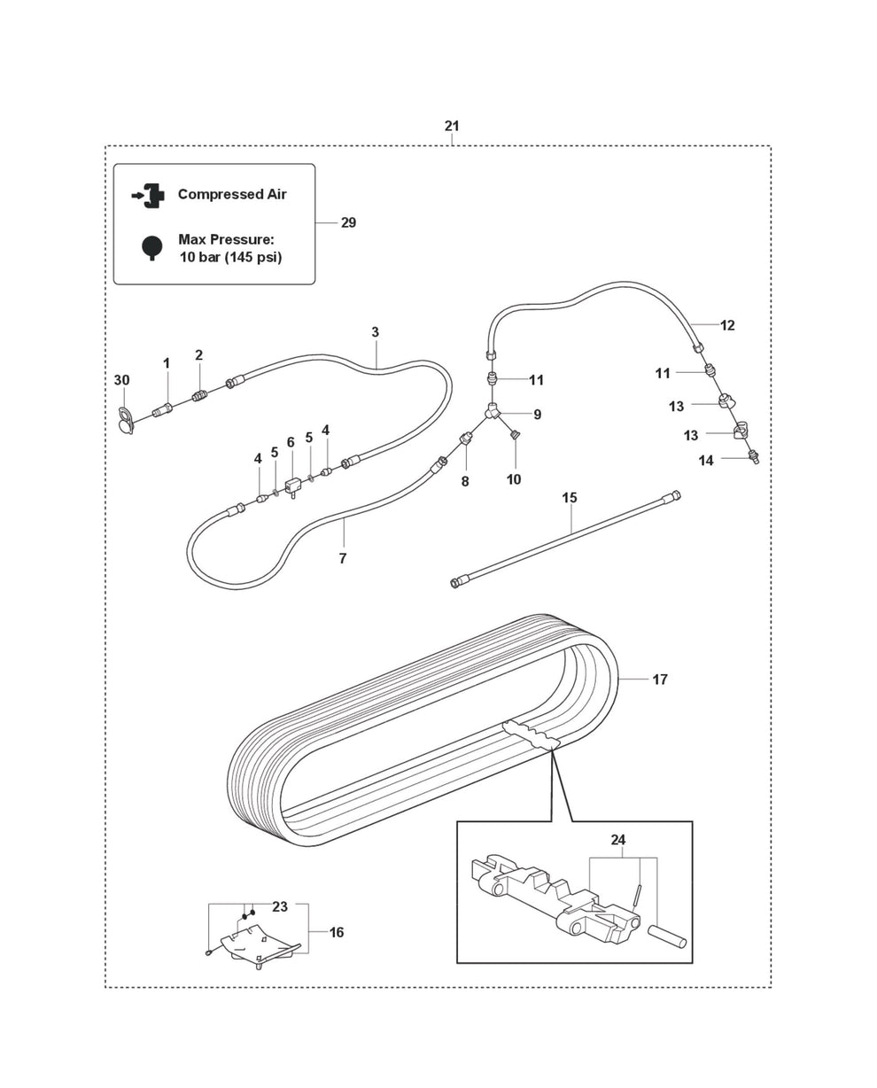 Heat Package Parts for DXR 275 By Husqvarna