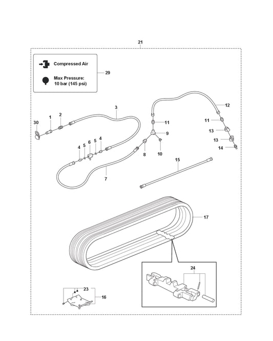 Heat Package Parts for DXR 300 By Husqvarna