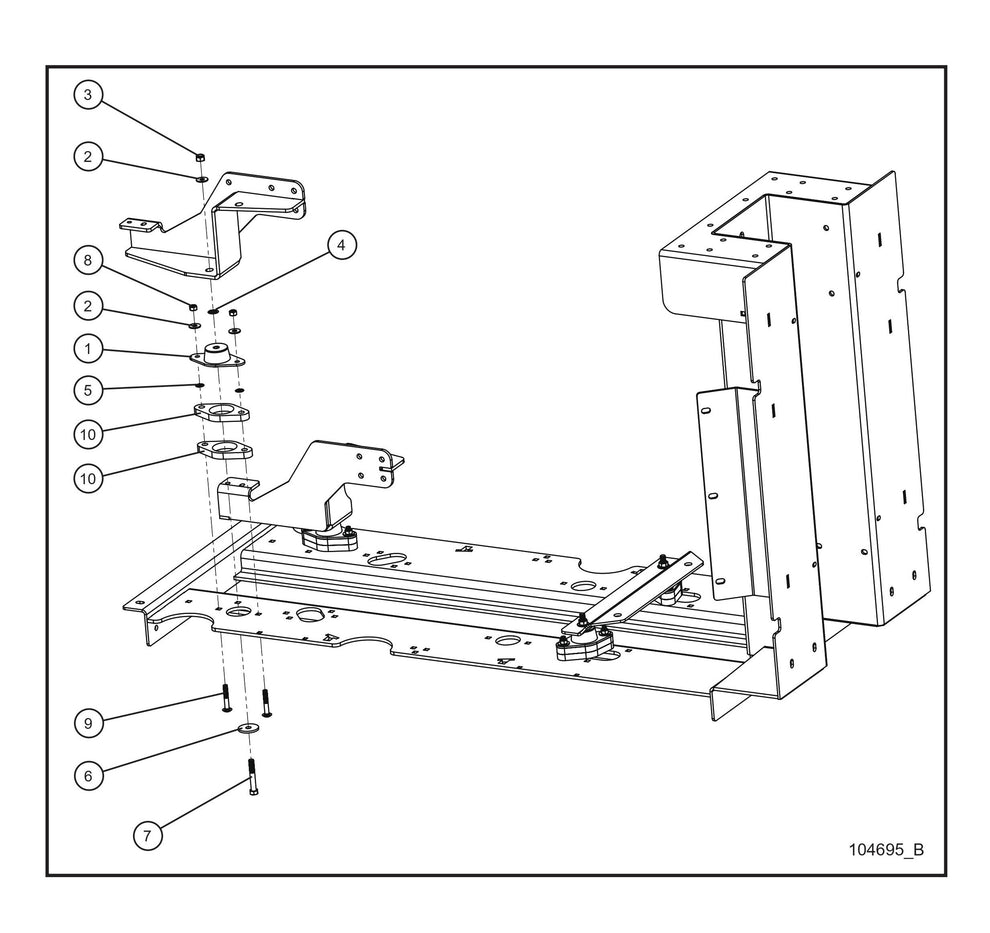 Heavy Duty Engine Isolator Mounts Isuzu 4LE1 Parts By Allmand