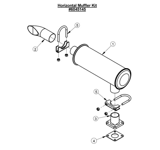 CC4144DXL Horizontal Muffler Kit