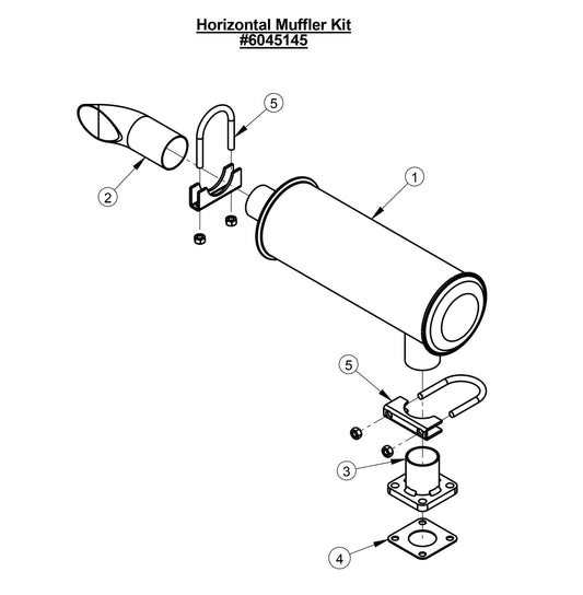 CC4144DXL-3 Horizontal Muffler Kit