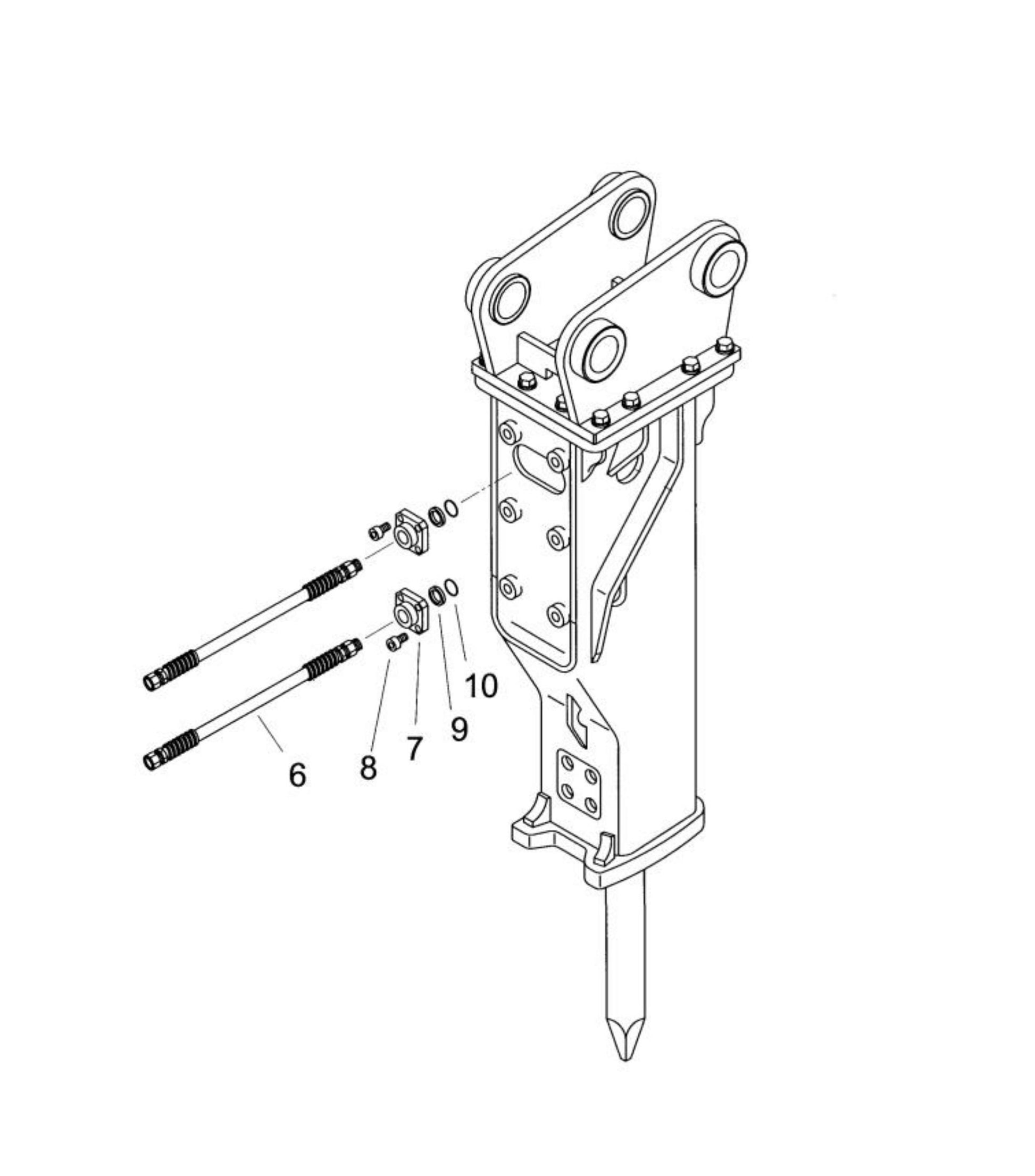 Hose Configuration Parts for FX770 By Husqvarna