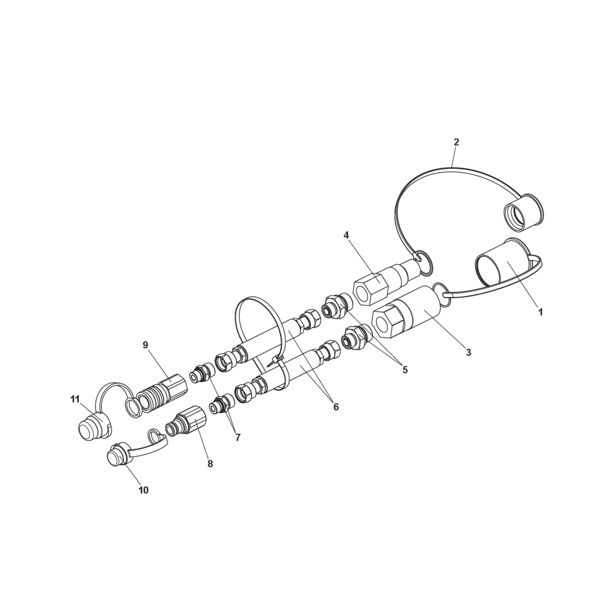 Hose Kit External Tool Parts for DXR 270 By Husqvarna