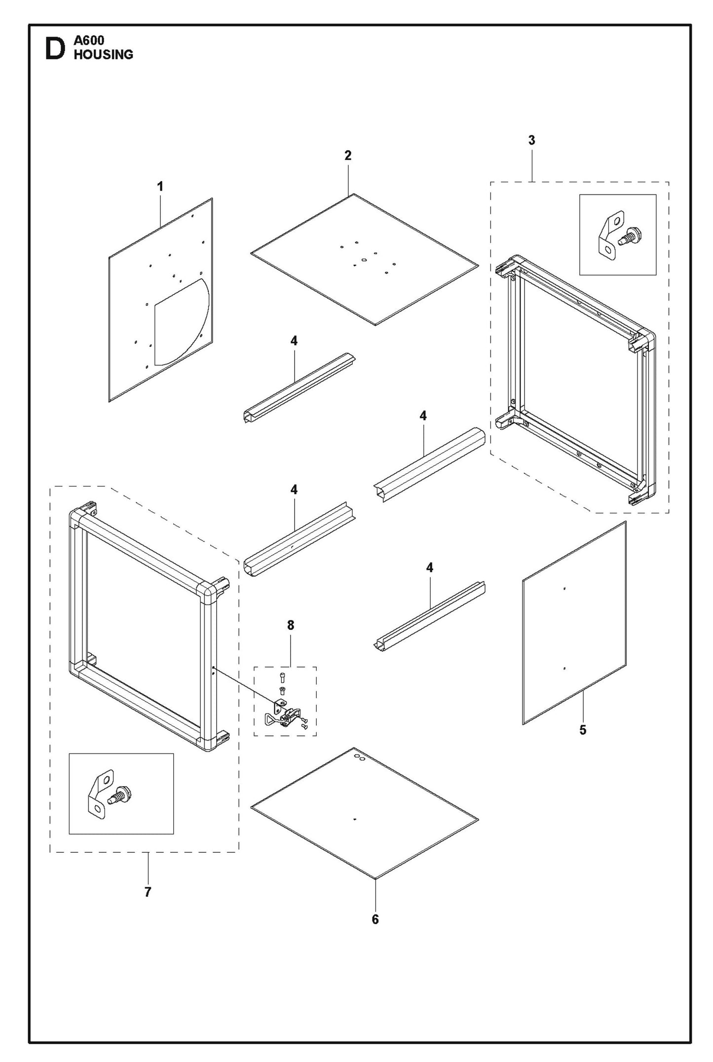 Housing Parts For A600 By Husqvarna