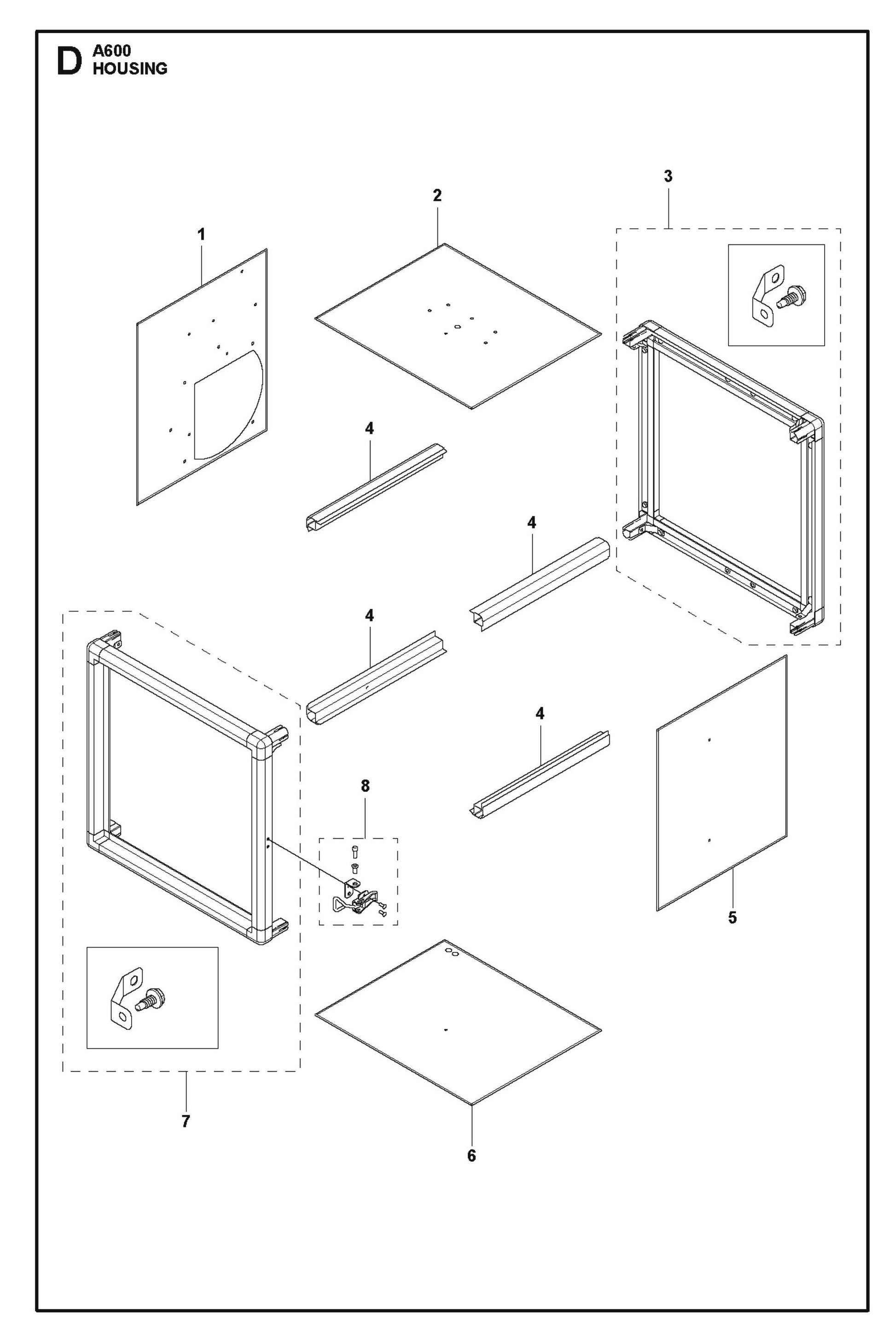 Housing Parts For A600 By Husqvarna