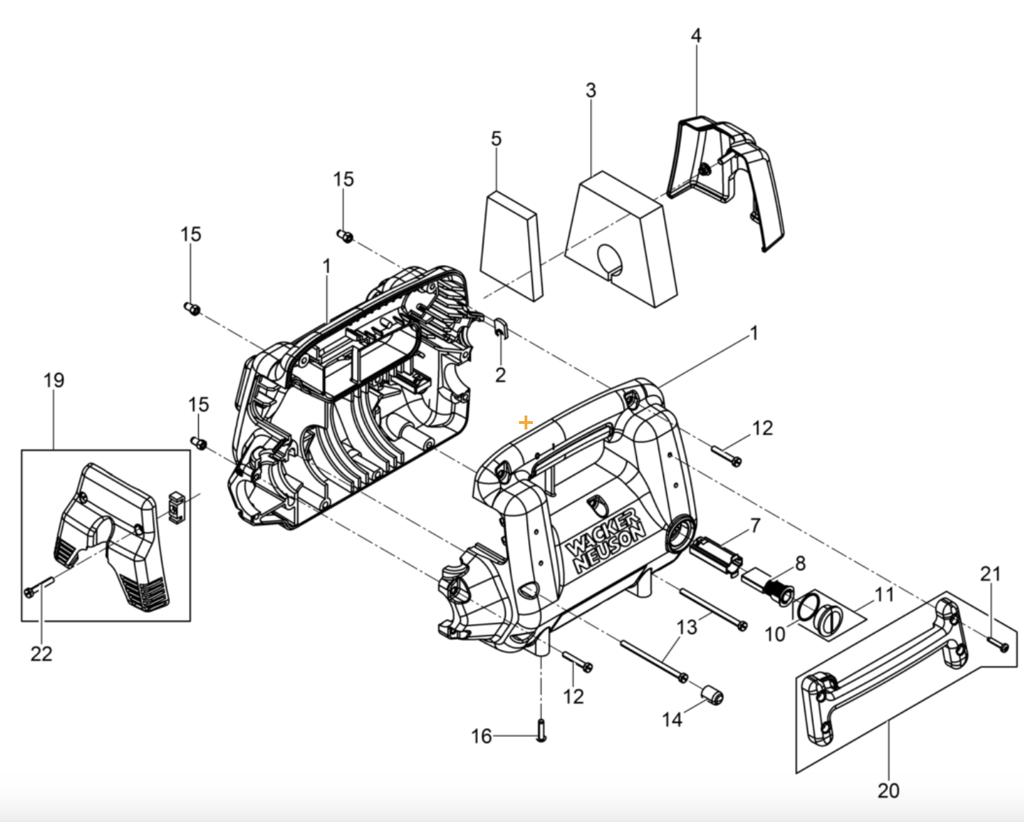 Housing Assembly Parts for M3000 120V Concrete Vibrators