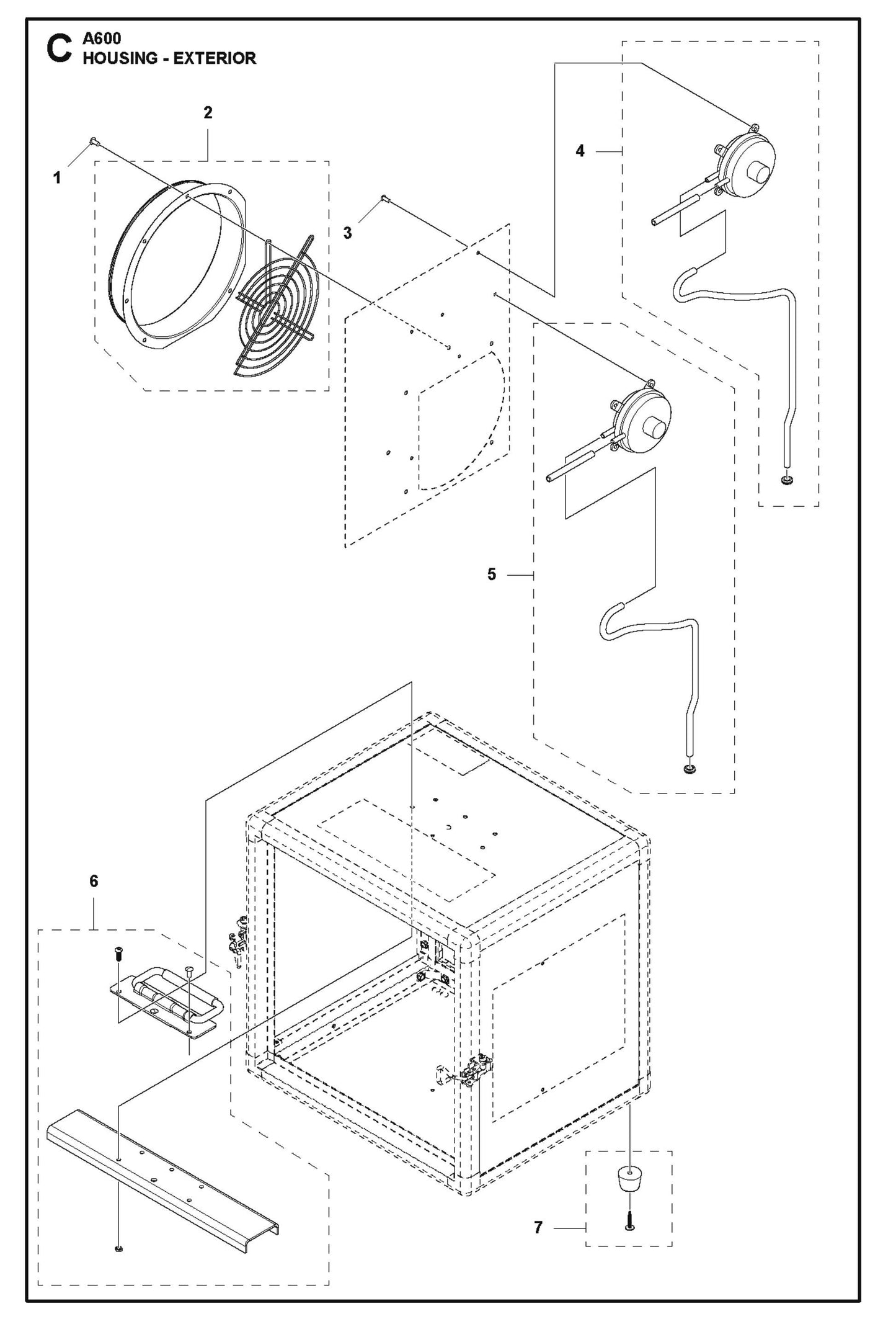 Housing Exterior Parts For A600 By Husqvarna