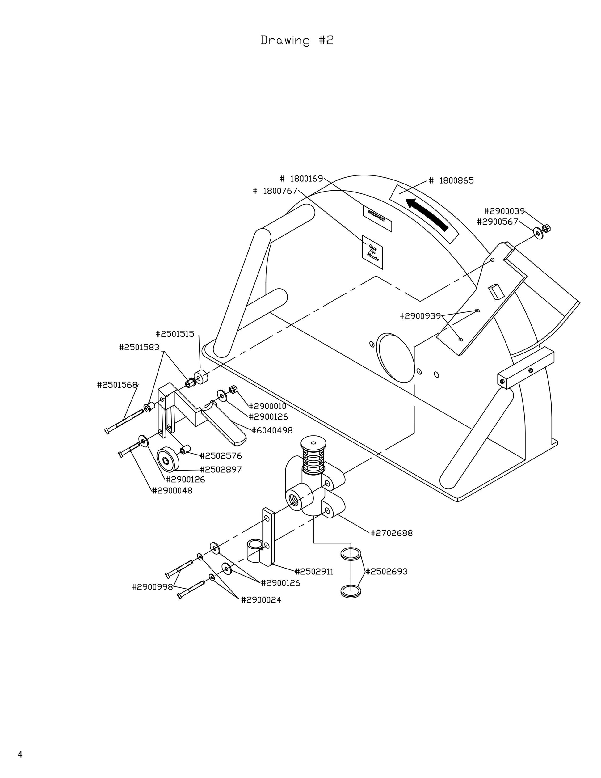 CW Hand Saw Parts List Drawing #2 Parts By Diamond Products