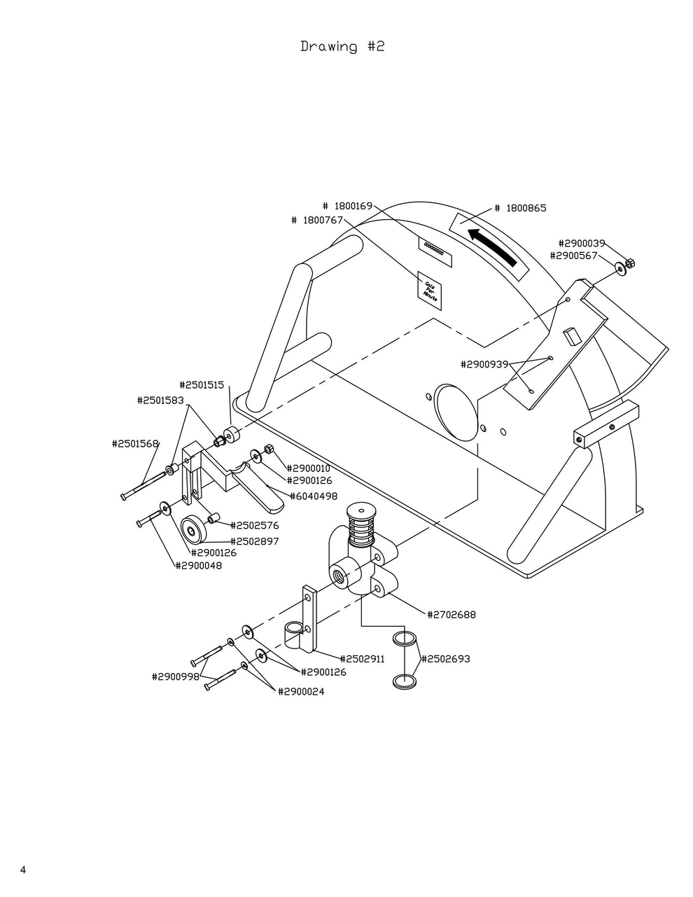 CW Hand Saw Parts List Drawing #2 Parts By Diamond Products