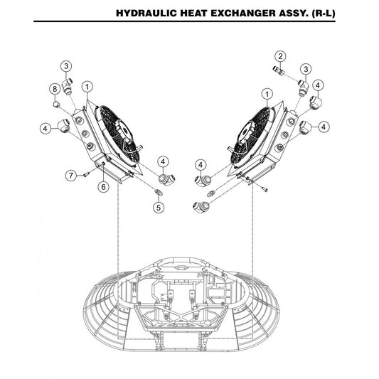 STX6H Hydraulic Heat Exchanger Assembly (R-L)