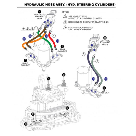 LD6 Hydraulic Hose Assembly (Hyd.Steering Cylinders)