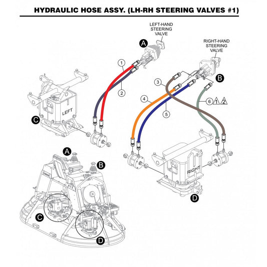 HTXD6I Hydraulic Hose Assembly (LH-RH Steering Valves 1)
