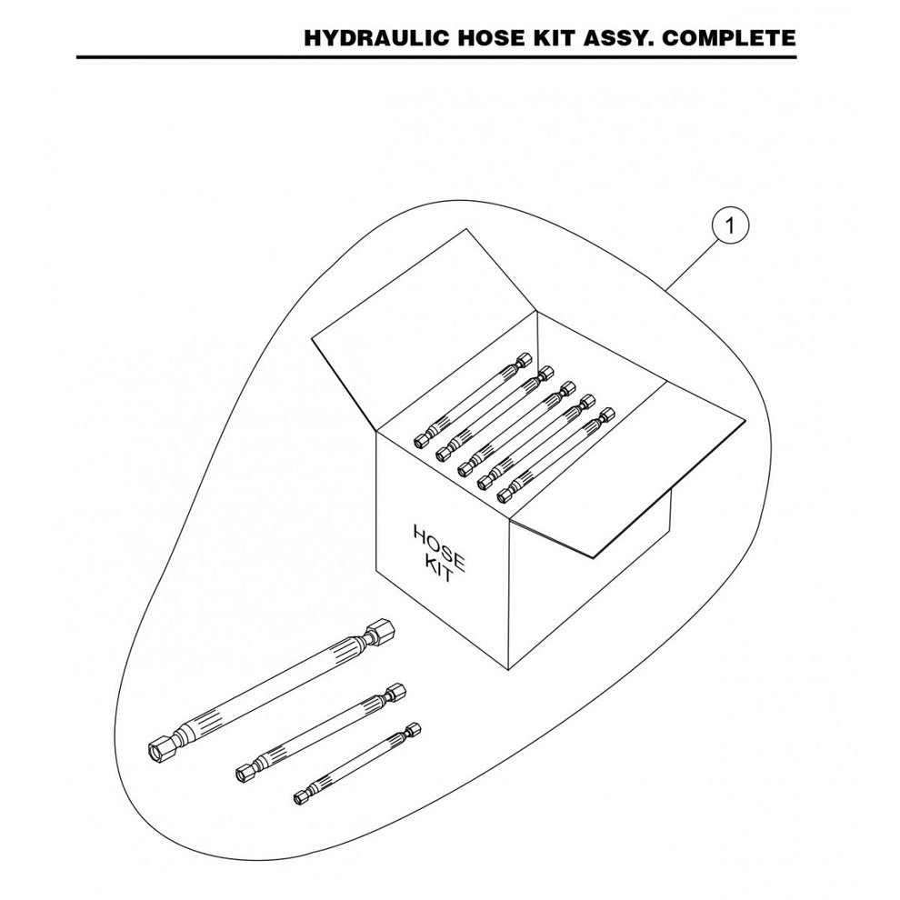 HTX6H Hydraulic Hose Kit Assembly Complete Parts