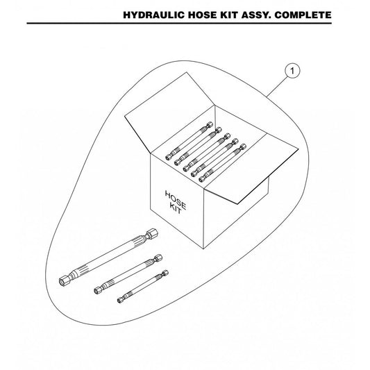 HTXD6I Hydraulic Hose Kit Assembly Complete