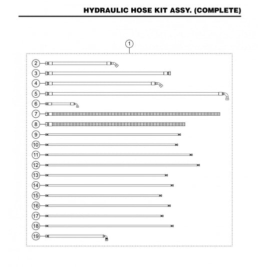 LD6 Hydraulic Hose Kit Assembly (Complete)