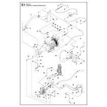 Hydraulic Hoses Power Pack Parts for DXR 310 By Husqvarna
