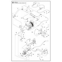 Hydraulic Hoses Power Pack Parts for DXR 300 By Husqvarna