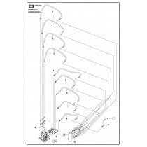 Hydraulic Hoses Swivel Parts for DXR 310 By Husqvarna