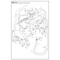 Hydraulic Hoses Tracks and Support Legs Parts for DXR 305 By Husqvarna