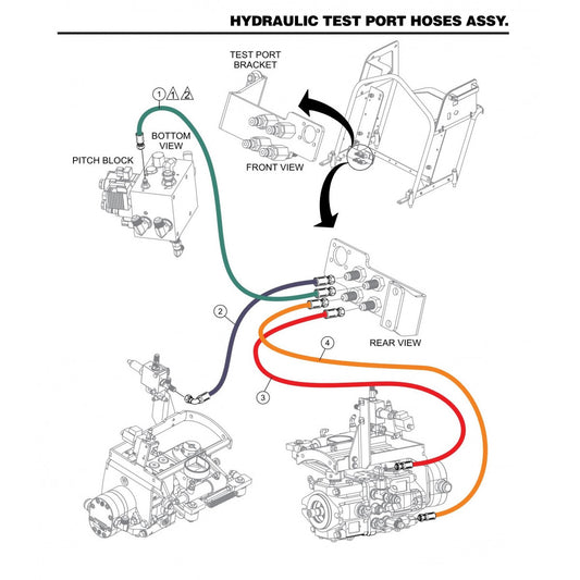 HTXD6I Hydraulic Test Port Hoses Assembly