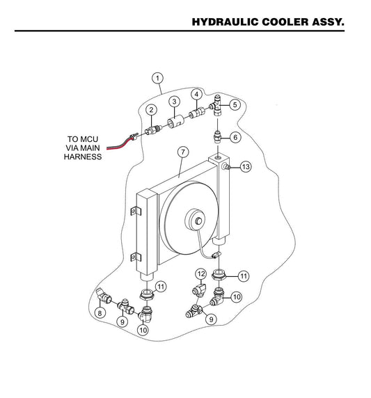 HTXD6I Hydraulic Cooler Assembly