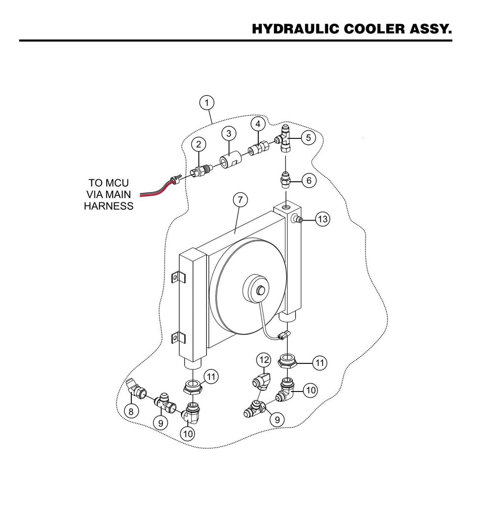 HTXD6I Hydraulic Cooler Assembly