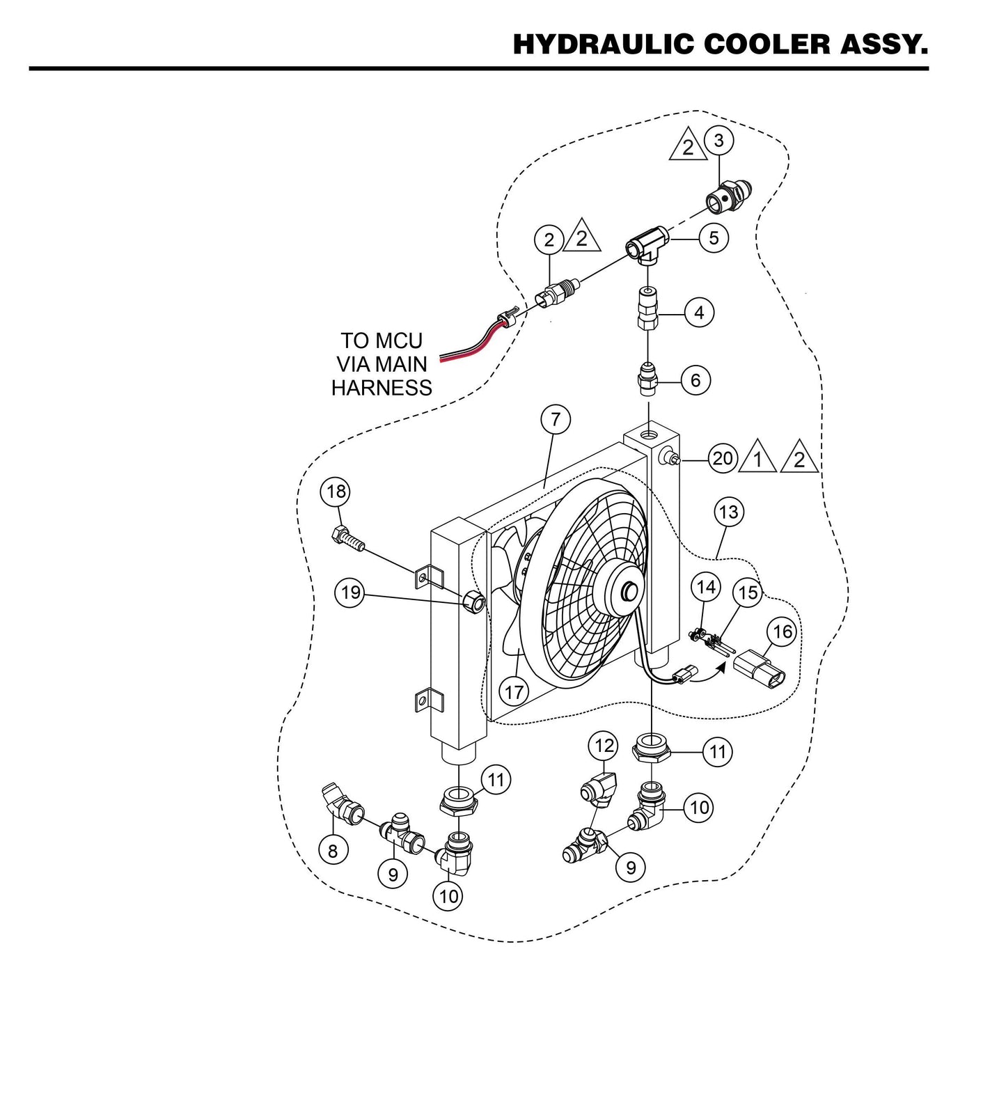 STXD6I Hydraulic Cooler Assembly