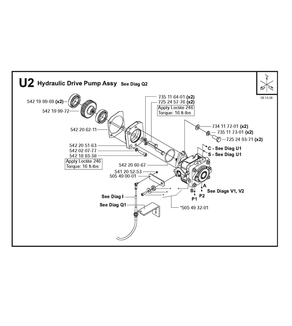 Hydraulic Drive Pump Assy Parts for FS4800 D By Husqvarna