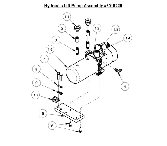 CC7574DD Hydraulic Lift Pump Assembly