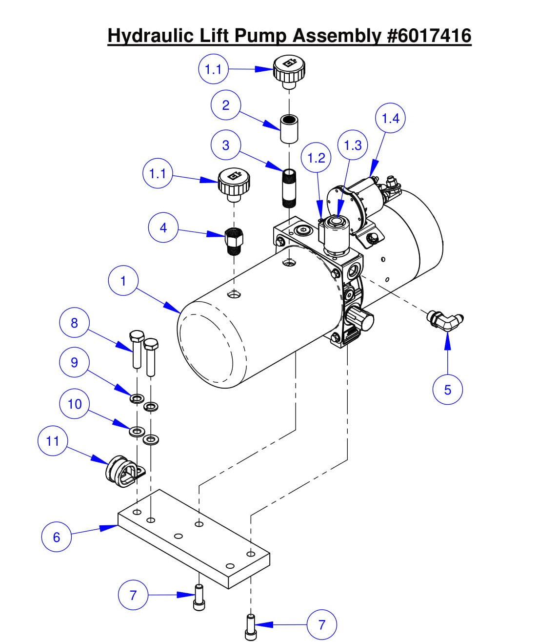 CC7574DK Hydraulic Lift Pump Assembly