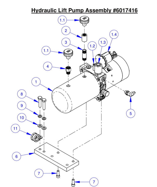 CC7574DK Hydraulic Lift Pump Assembly